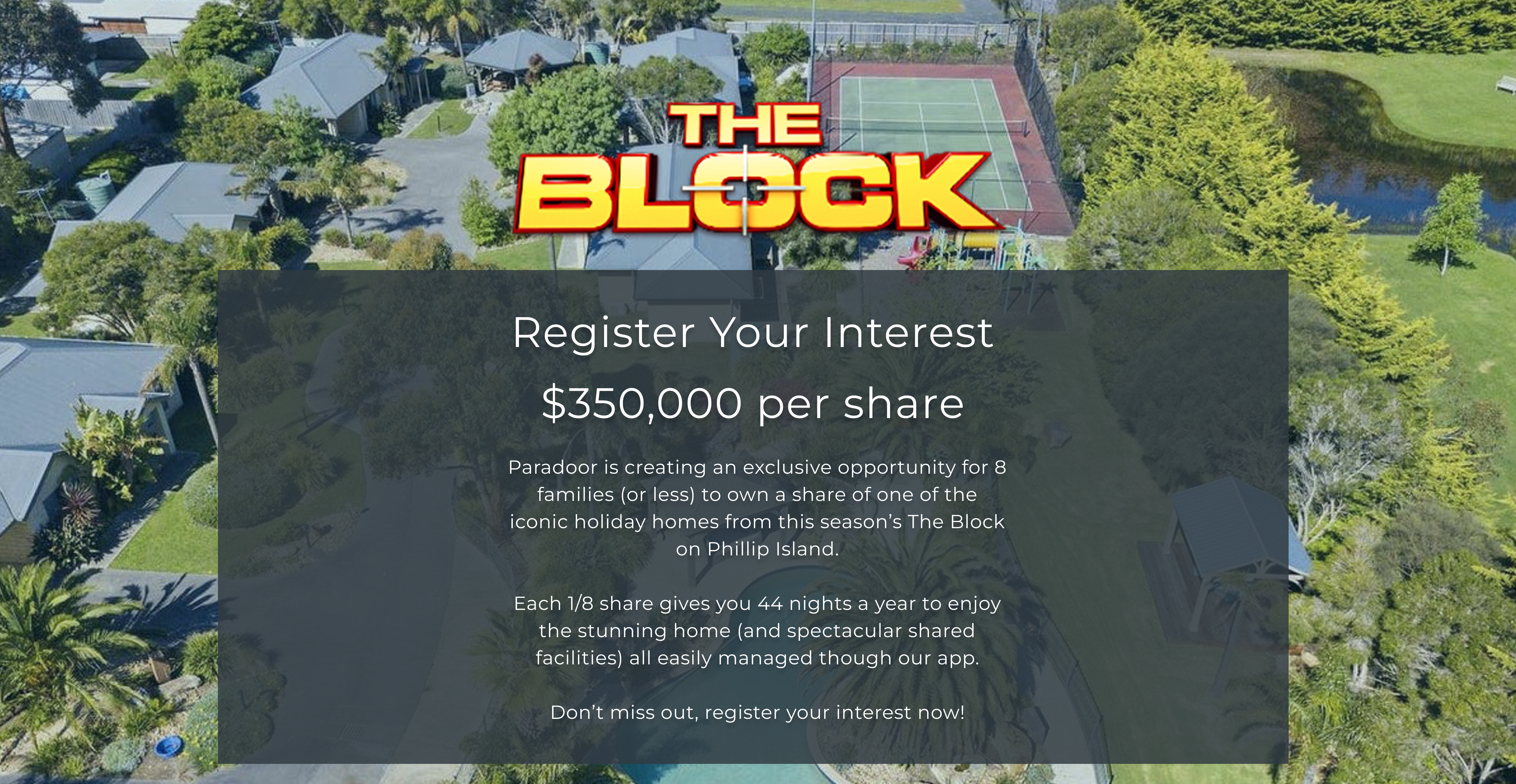 (Mobile) The Block Landing Page